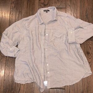 Velvet heart striped button down shirt size 1X